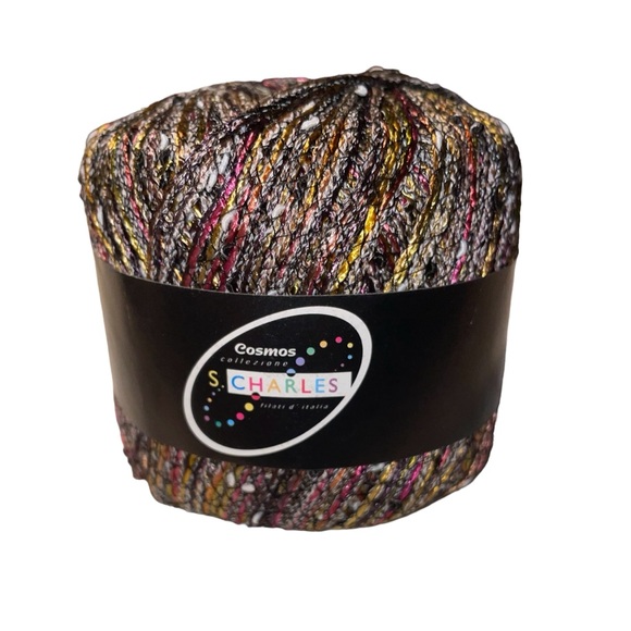 Tahki S. Charles Cosmos Metallic Worsted Viscose Blend Yarn 1153 Silver Multi - Picture 1 of 7